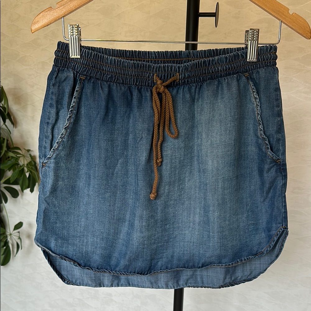 Cloth & Stone Chambray Mini Skirt with Pockets